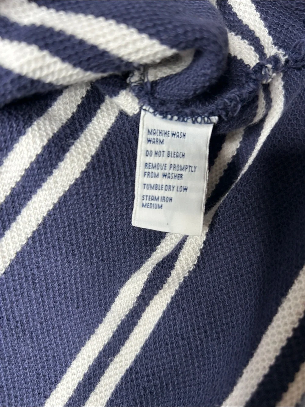 Polo‎ by Ralph Lauren Navy & White Striped Polo with Red Pony